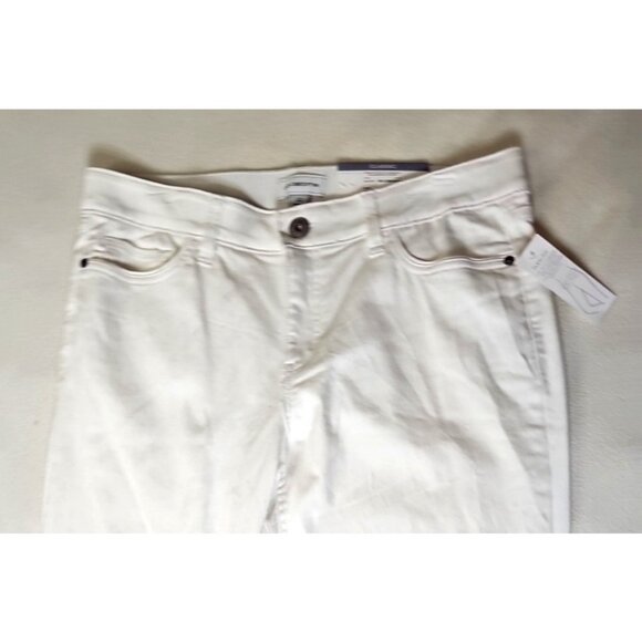 Liz Claiborne Classic Skinny Jeans Women's Size 12 Mid Rise White Denim - Picture 3 of 7